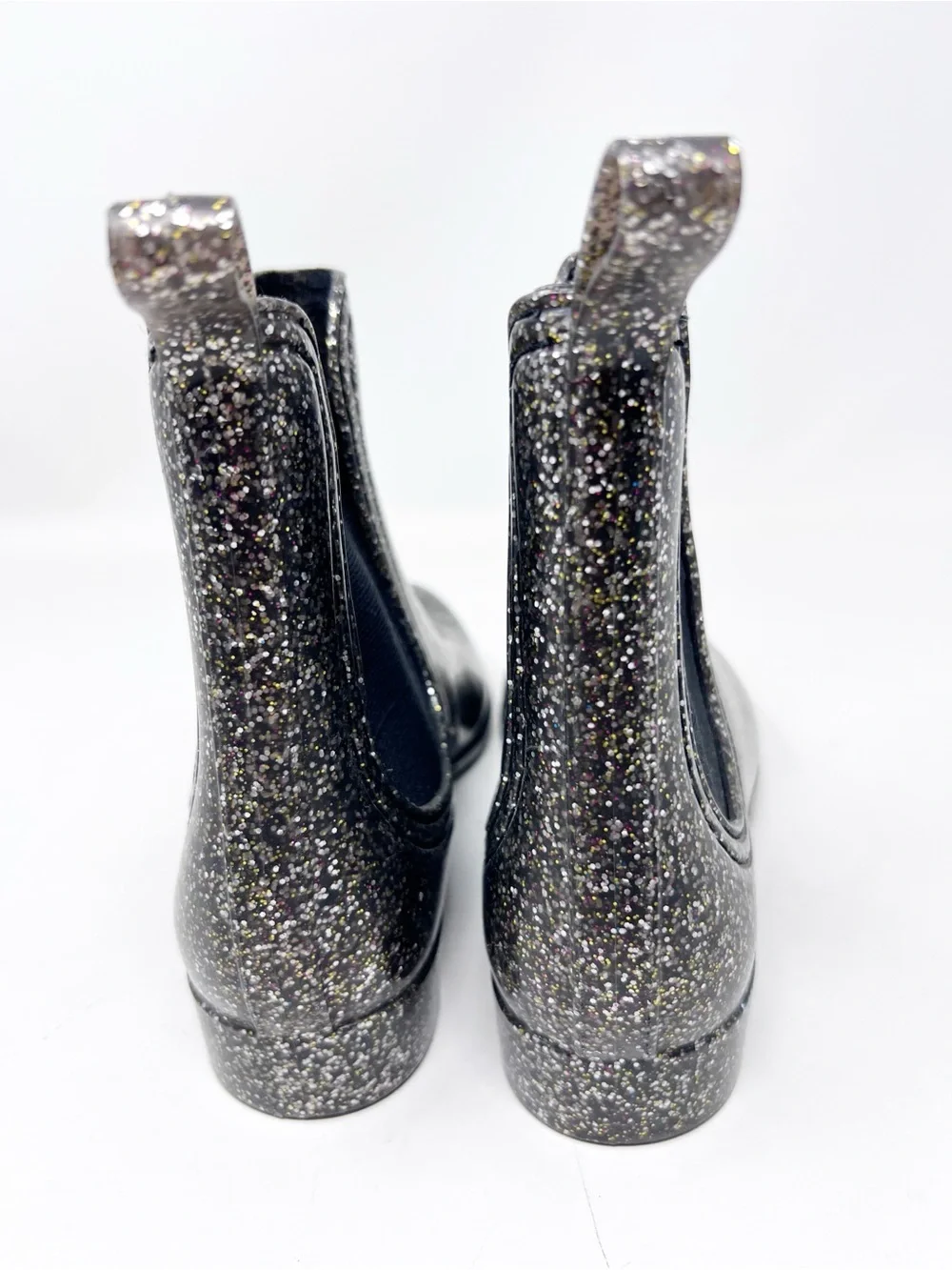 REPORT MULTICOLOR GLITTER WATERPROOF RAIN ANKLE BOOTS BOOTIES WOMENS SZ 7
